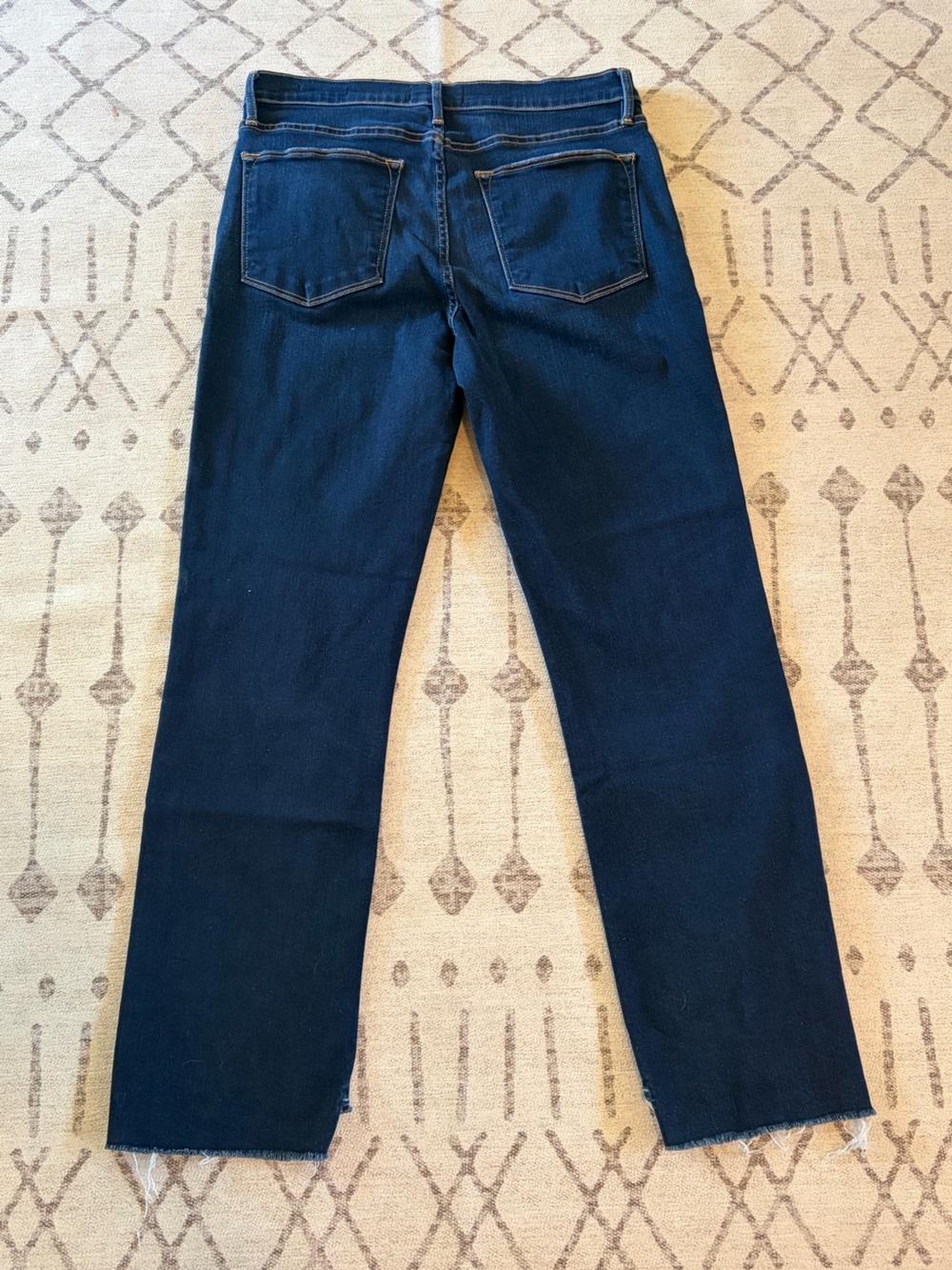 FRAME Le High Straight Cabana Raw Staggered Hem Jeans 29 - Picture 9 of 12